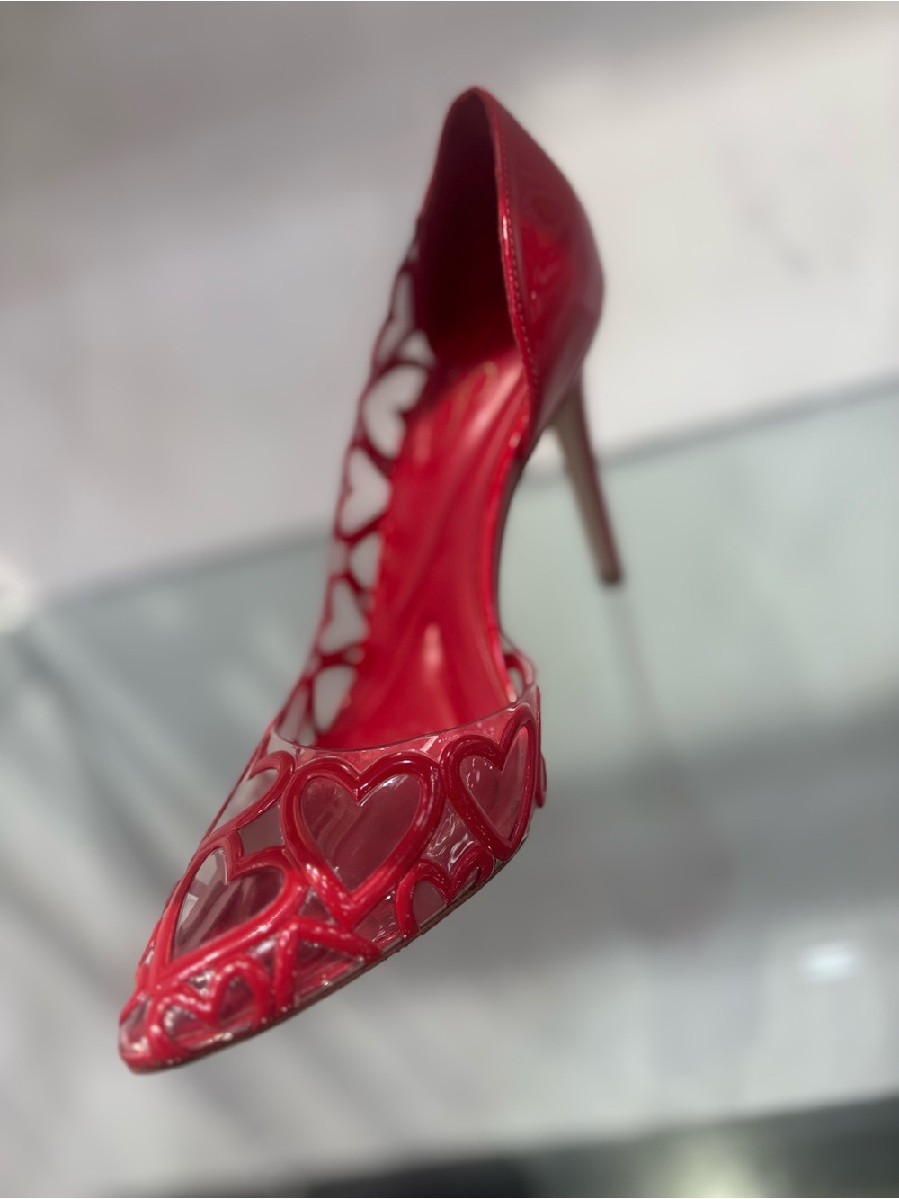 Jessica Simpson Red Heart Cutout Pointed Stiletto